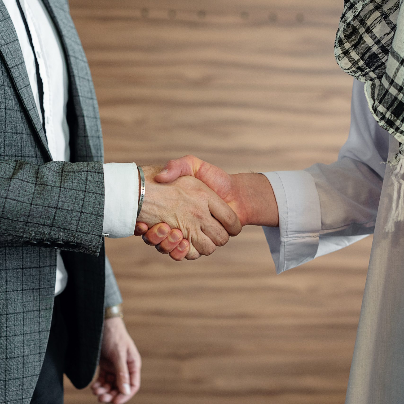 Two people shaking hands